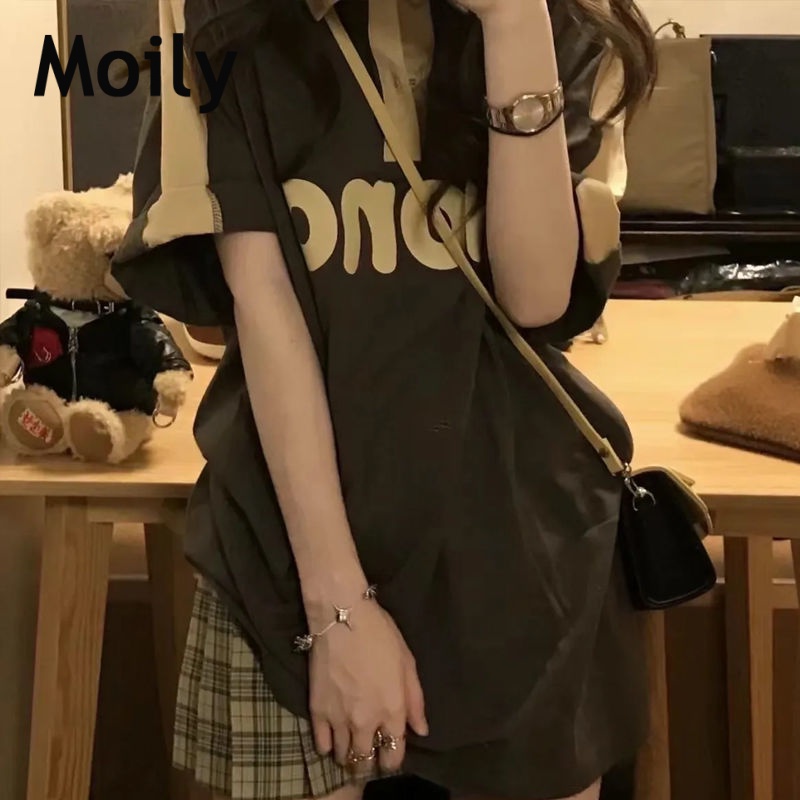 Moily thun áo áo polo  nữ Thời trang hàn quốc A23K03B