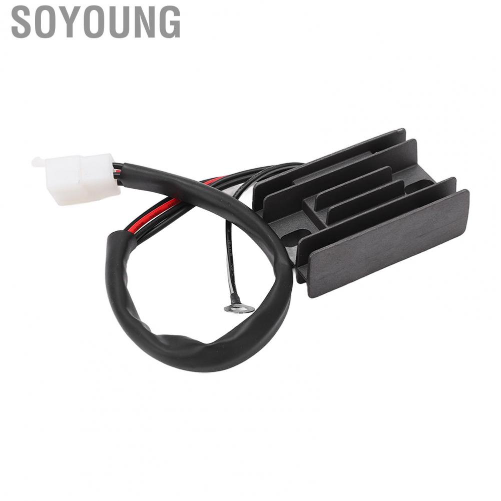 Soyoung Motorcycle Rectifier Current Conversion Multifunction Metal Stable Voltage Regulator Reliable Durable for