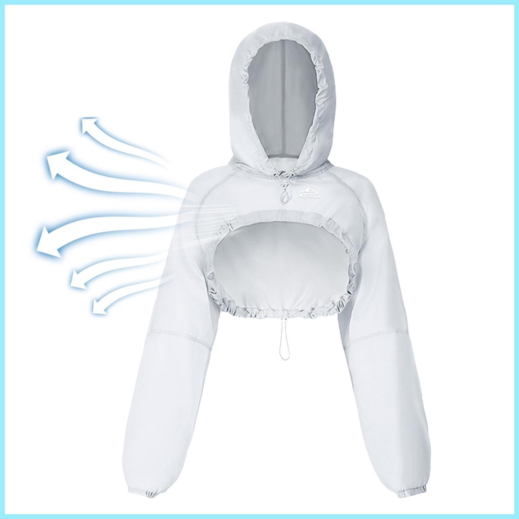 Áo Hoodie Tay Dài Siêu Nhẹ Thoáng Khí Chống Tia UV Chống Thấm Nước Thời Trang Cho Nữ