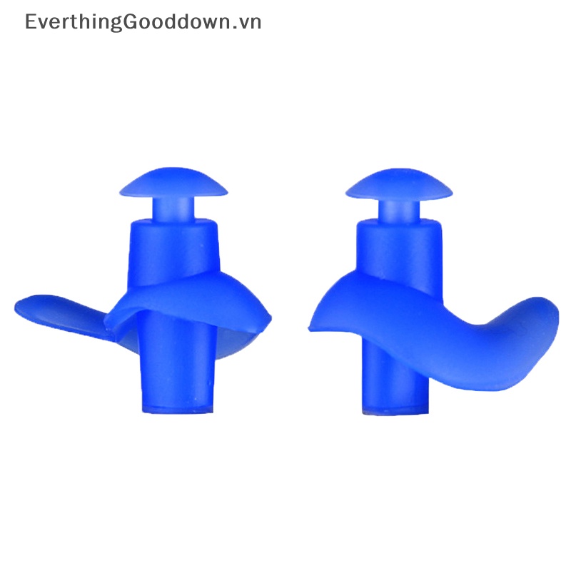 Everthinggooddown 1 Cặp Nút Bịt Tai Kết Cấu Mềm Mại Chống Thấm Nước Kết Cấu Cổ Điển