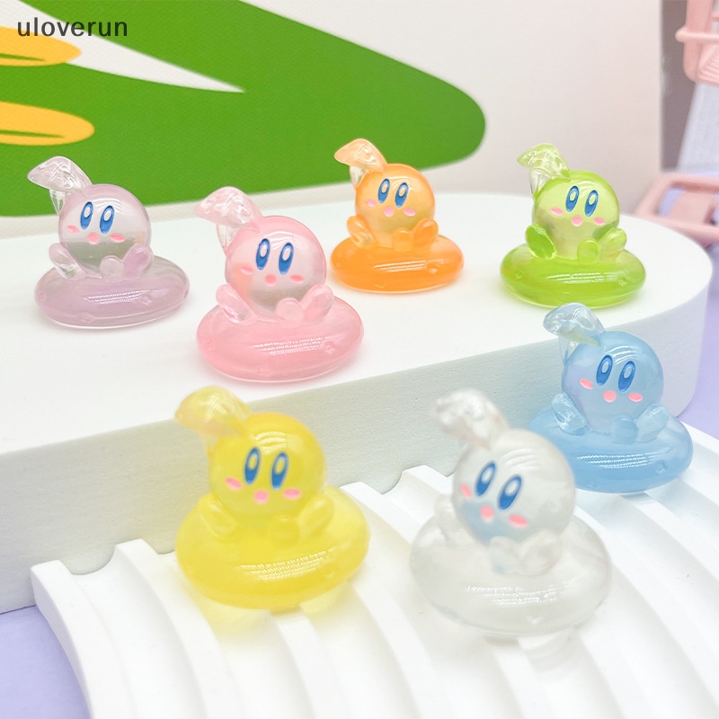 Set 2 Phụ Kiện Trang Trí Điện Thoại Kiểu Hoạt Hình 3D Bằng Nhựa Resin Phát Quang DIY