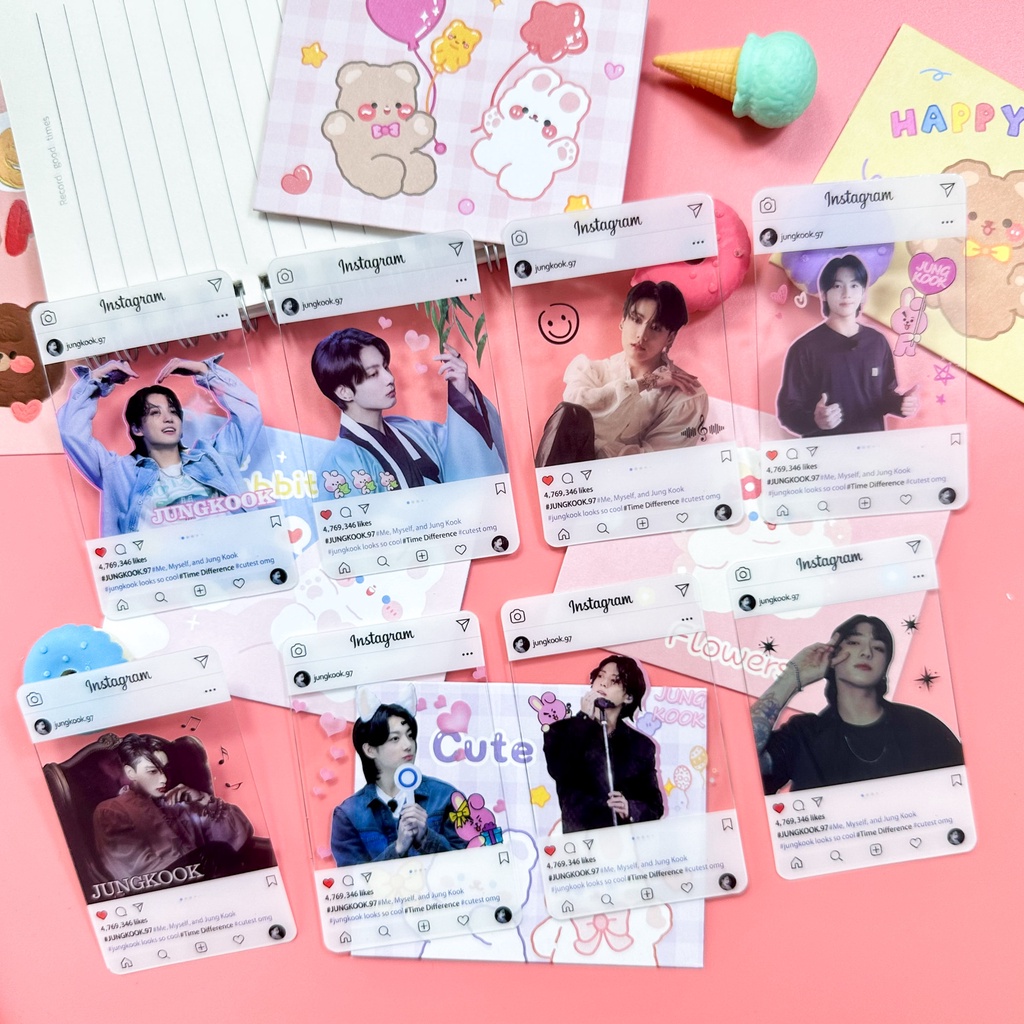 BTS 2023FESTA INS Transparent Photocard V SUGA JIMIN PVC Card