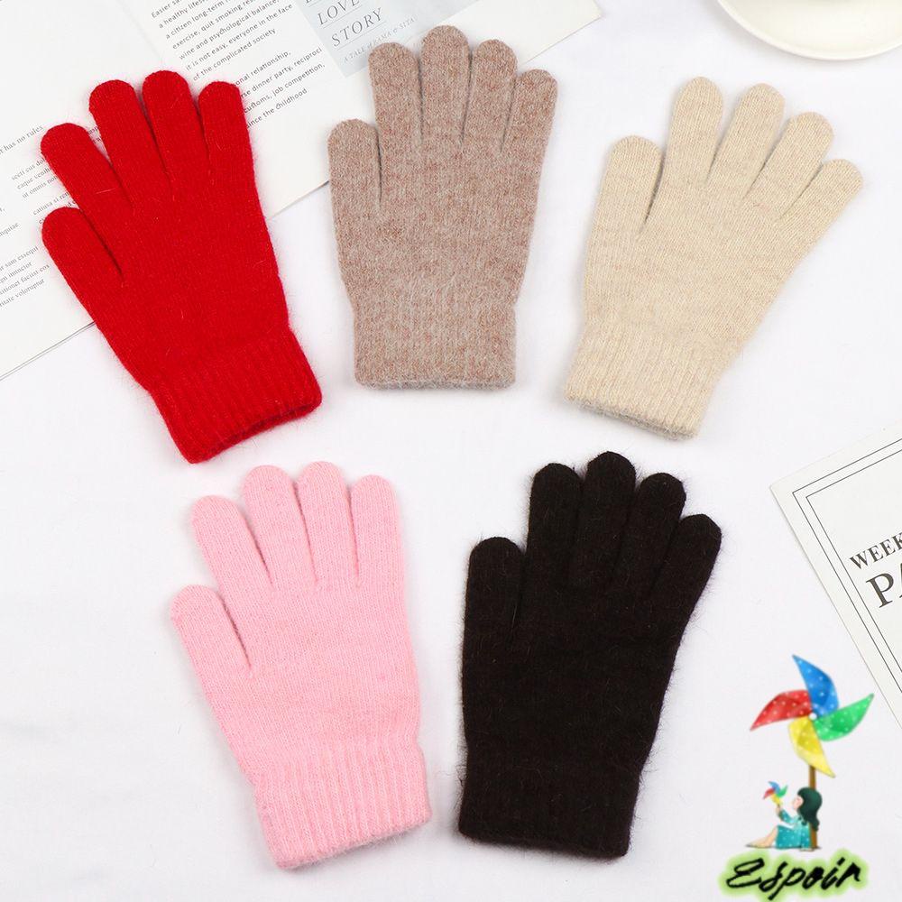 ESPO Toàn Bộ Găng Tay Lái Xe Vải Cashmere Co Giãn Tốt Thời Trang Mùa Đông