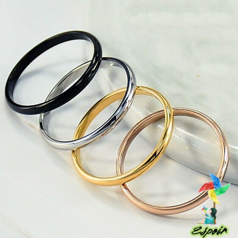 ESPO Nhẫn Đeo Khớp Ngón Tay Mỏng 2MM Size 3-10 Phong Cách Punk Thời Trang