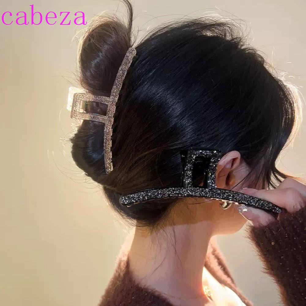 CABEZA Kẹp Tóc Càng Cua Bằng Acrylic Sáng Bóng Chống Trượt Thời Trang Mùa Hè Cho Nữ