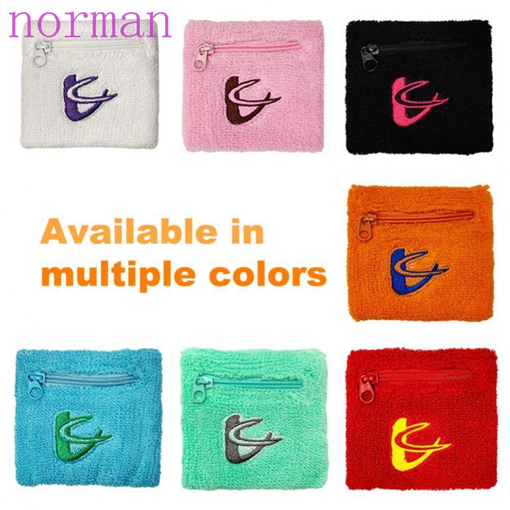 NORMAN Băng Đeo Cổ Tay Thấm Hút Mồ Hôi Có Khóa Kéo Hỗ Trợ Cổ Tay Cho Người Lớn Và Trẻ Em