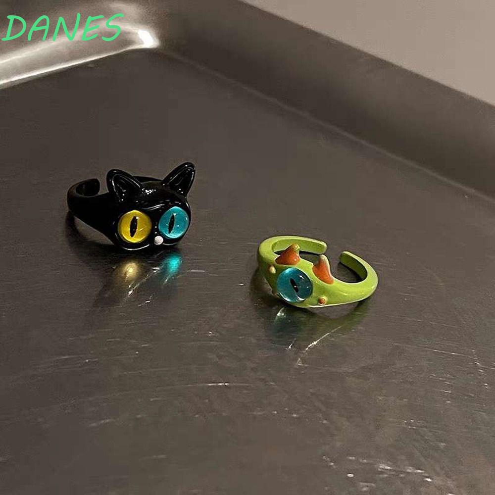 DANES Nhẫn Hở Hình Mèo / Thỏ / Totoro Phong Cách Hàn Quốc Tinh Tế Cho Nữ