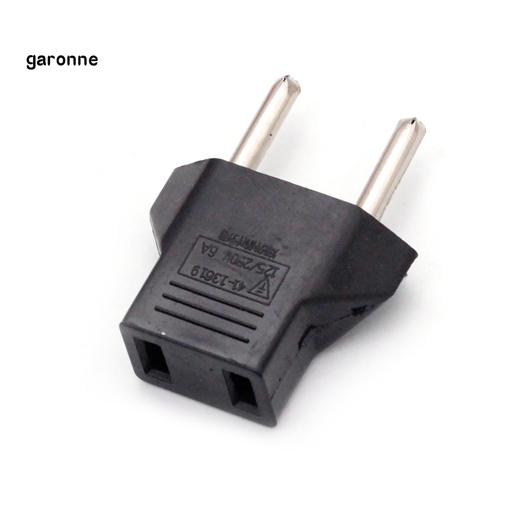 Phích Cắm Chuyển Đổi US Sang EU Bằng ABS Màu Đen Chuyên Dụng Cho Ổ Cắm Điện Gắn Tường