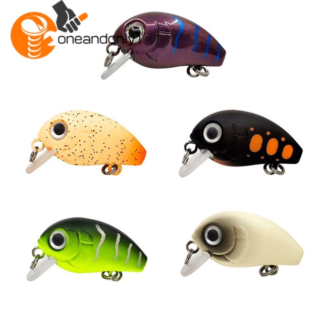 Bộ Mồi Câu Cá Giả Mini 5 Màu Cứng 30mm / 2.05g