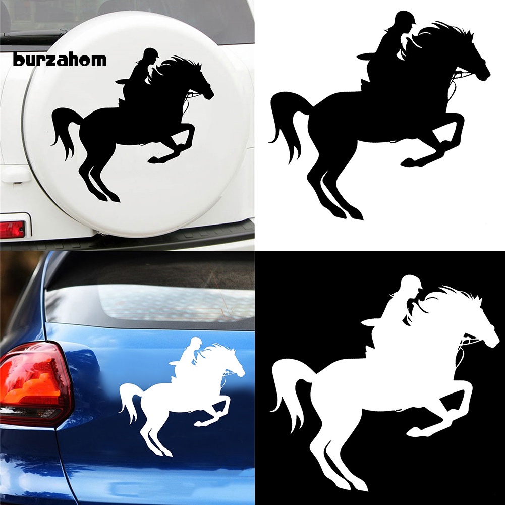 Miếng Dán Trang Trí Xe Hơi Thể Thao In Chữ Bur Riding Horse Độc Đáo