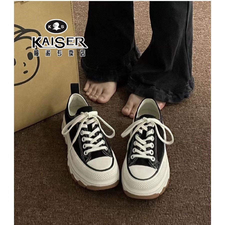 Giày Thể Thao canvas Đế Dày Tăng Chiều Cao AA4153 Cho Nữ