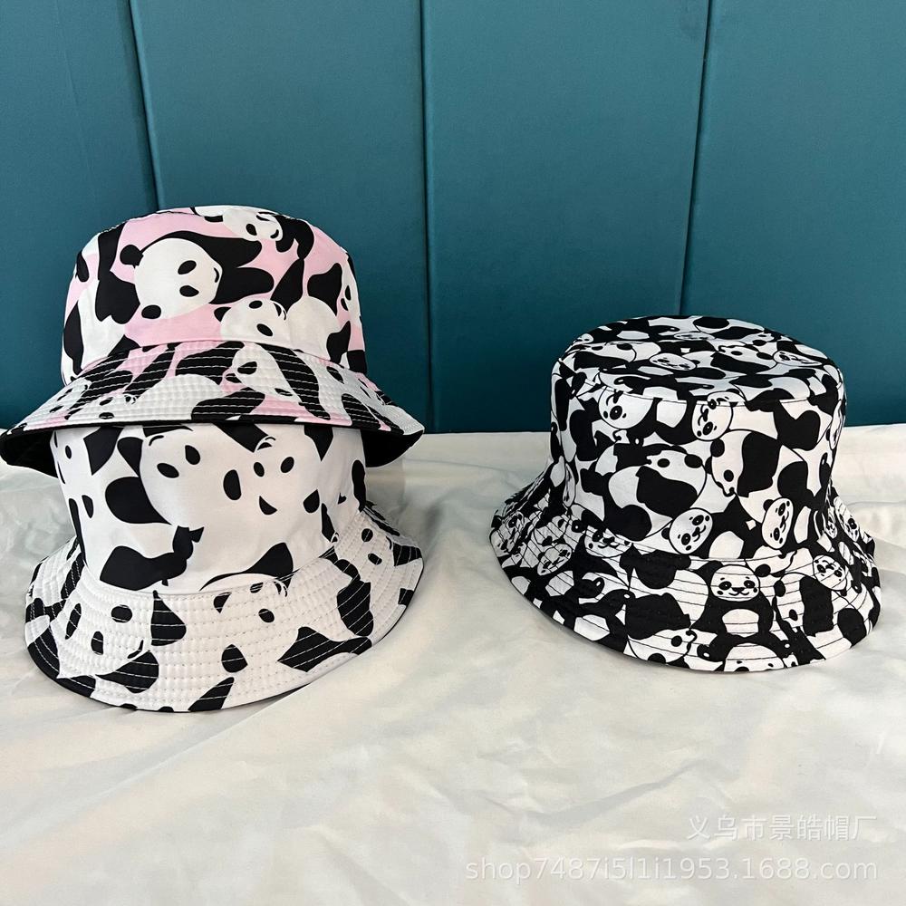 Nón Bucket Chống Nắng In Họa Tiết Gấu Trúc Hoạt Hình Vui Nhộn Thời Trang Mùa Hè Cho Nam Và Nữ