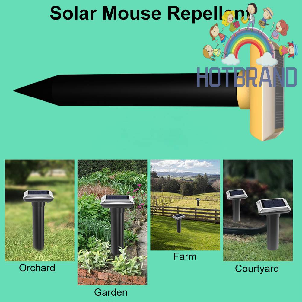 Set 2 Thiết Bị Phát Sóng Siêu Âm Đuổi Chuột Cho Sân Vườn