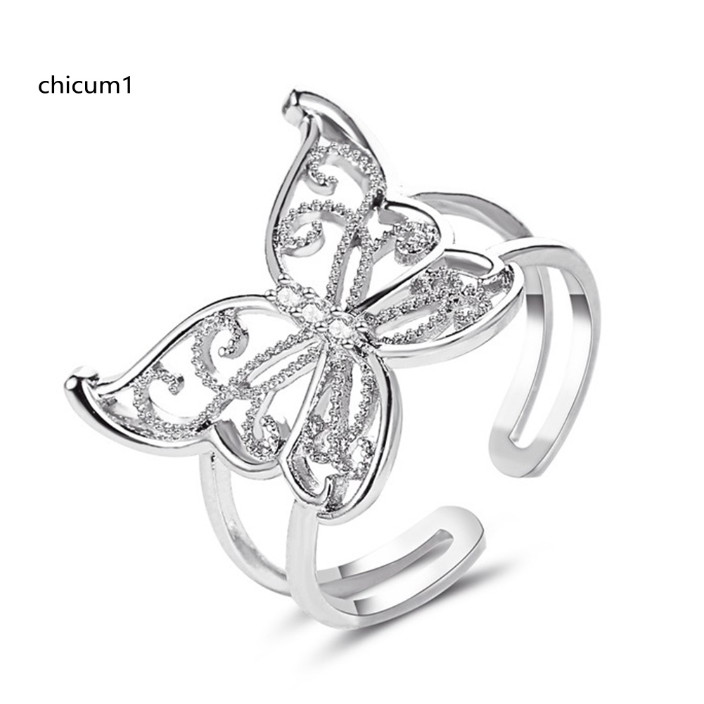 Nhẫn Hình Bướm Đính Đá Thời Trang Dành Cho Nữ