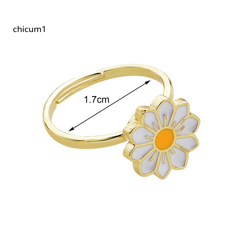 Nhẫn Cưới Dạng Mở Hình Hoa Cúc / Bướm Có Thể Điều Chỉnh Kích Cỡ Cho