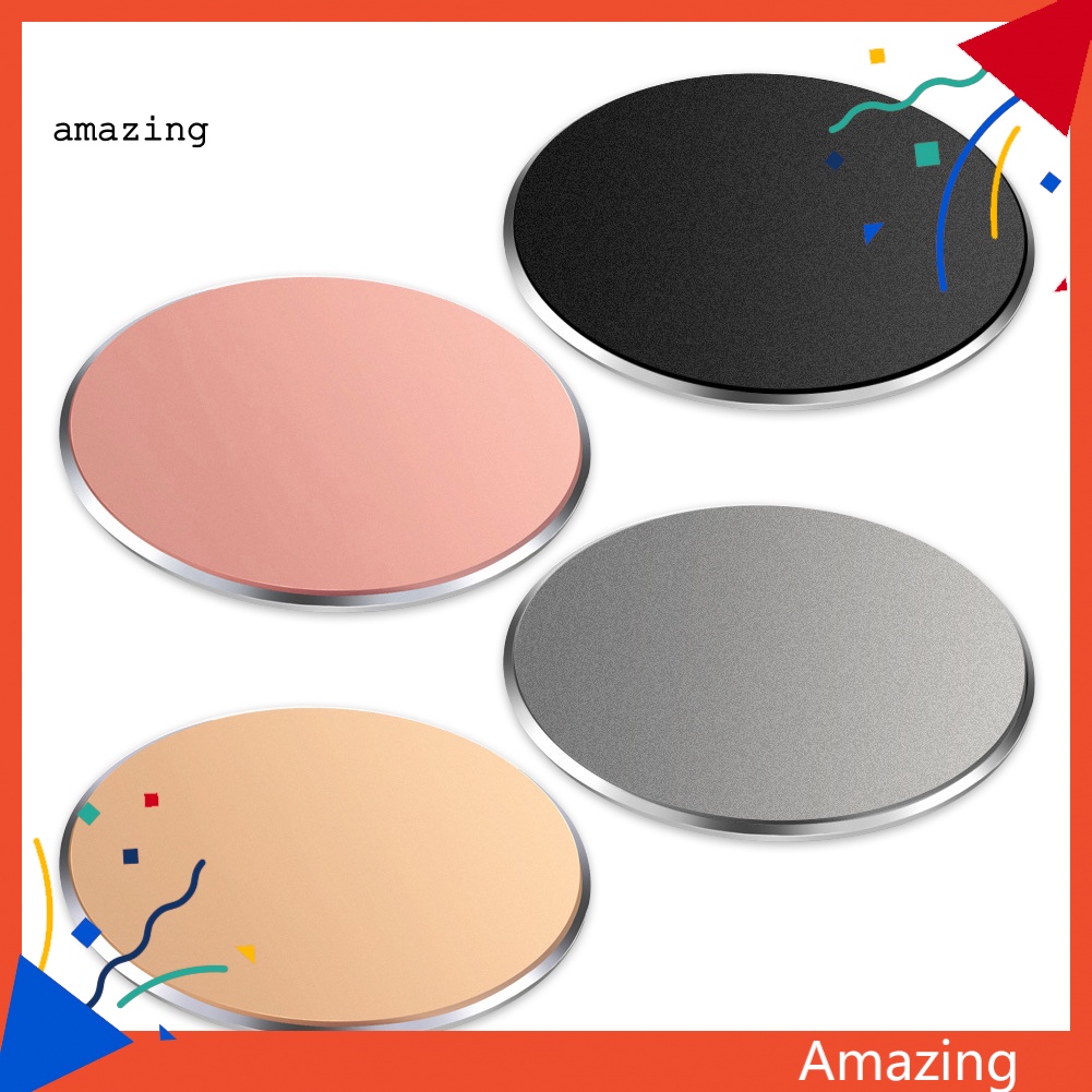 Set 4 Tấm Kim Loại Tròn Hít Nam Châm Tự Dính Thay Thế Cho Giá Đỡ Điện Thoại Di Động
