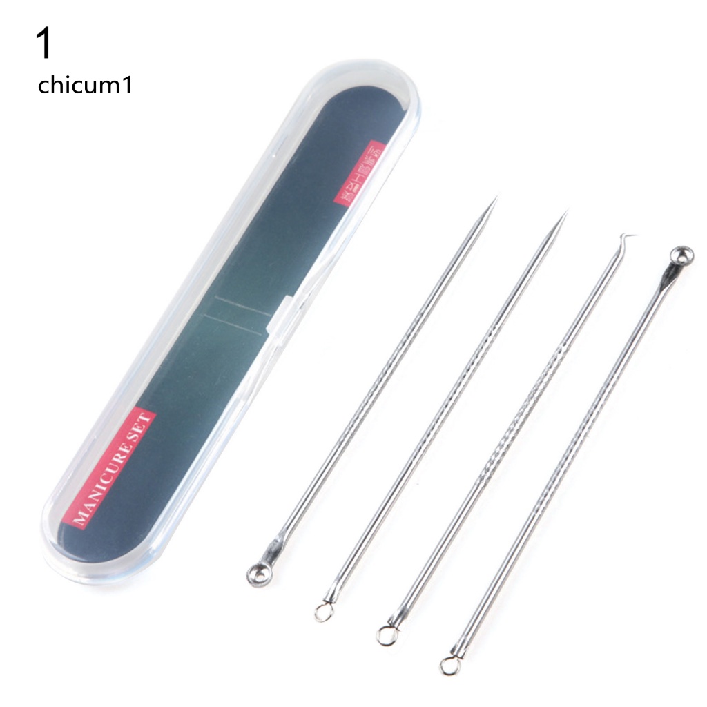 Set 4 Dụng Cụ Nặn Mụn Bằng Thép Không Gỉ Tiện Dụng