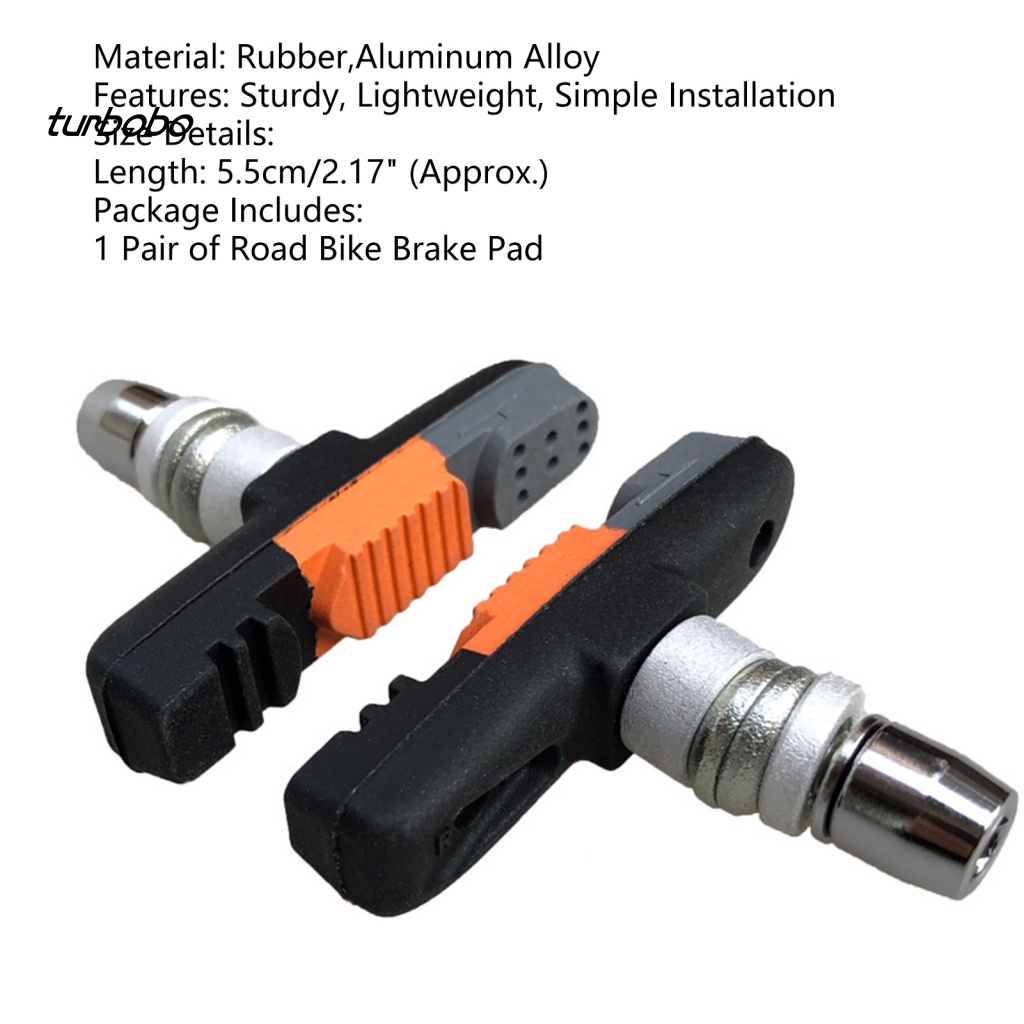 1 Cặp Đệm Phanh Xe Đạp Chữ V Giảm Tiếng Ồn Tiện Dụng