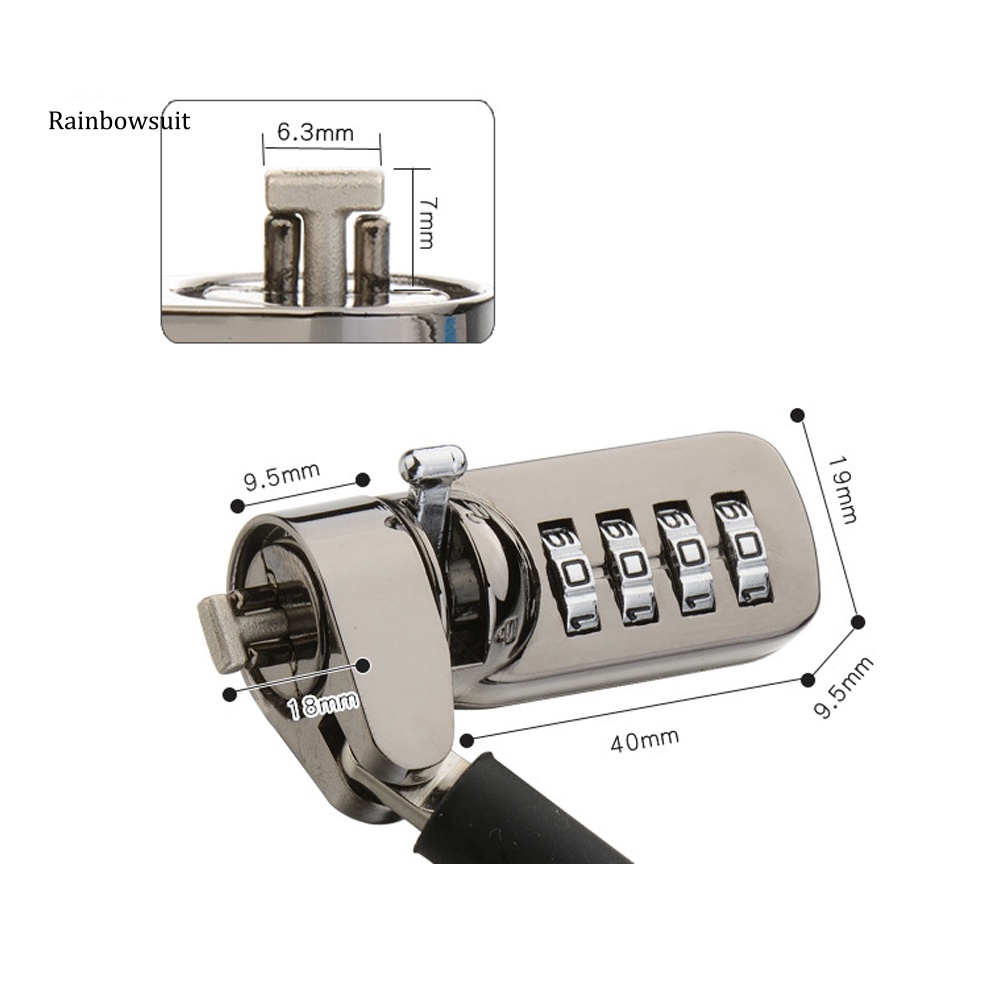 Dây Cáp Khóa Số An Toàn Thông Dụng Chống Trộm Thông Dụng Cho PC Laptop