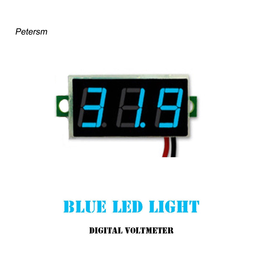 Vôn Kế 2 Dây Mini DC 25-30V Có Đèn LED Hiển Thị 3 Chữ Số