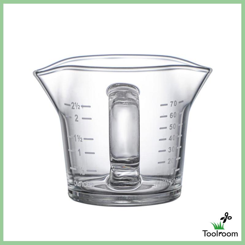 Cốc Đong Cà Phê Mini Bằng Thủy Tinh Có Tay Cầm Dung Tích 70ml