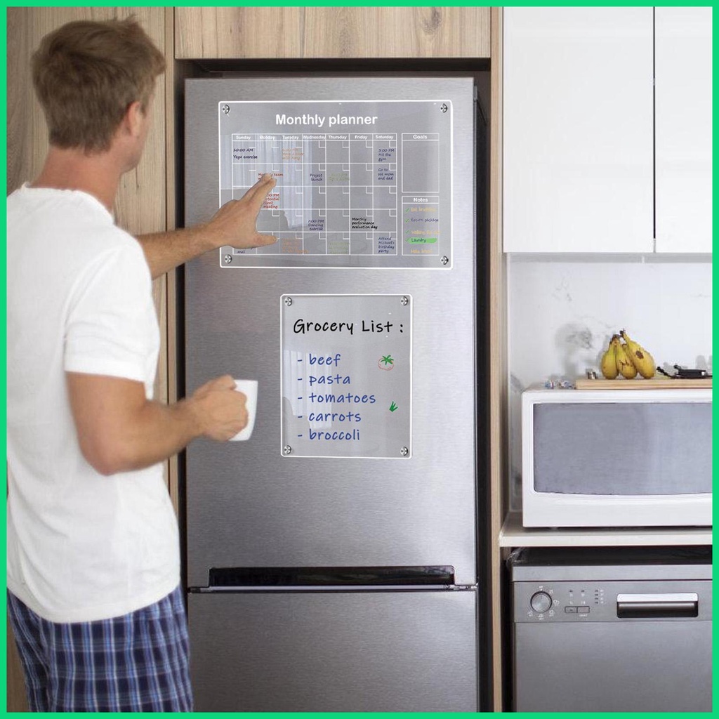 Bảng Trắng Ghi Chú Từ Tính Bằng Acrylic Nhỏ Gọn Cho Jwvn