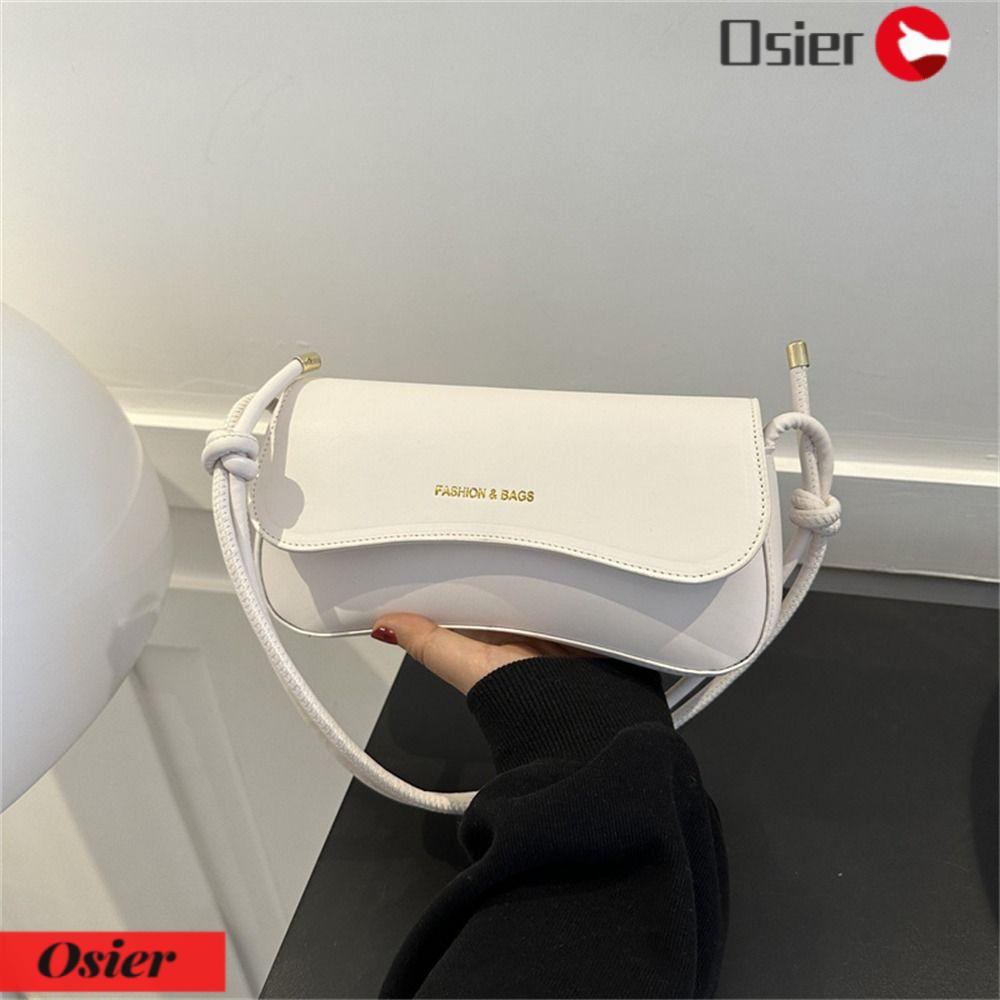 OSIER1 Túi Xách Da PU Màu Trơn Thanh Lịch Cho Nữ