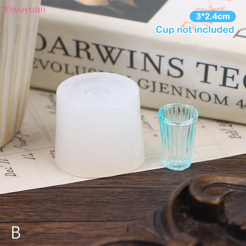 < Yiwuyuan > Khuôn Silicon Mini 1: 12 Làm Ly Trà Sữa Đồ Chơi Búp Bê Trang Trí Nhà Búp Bê DIY (Chỉ Có Khuôn)