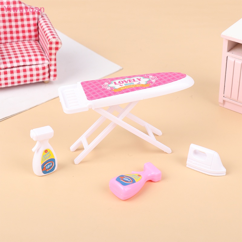 1 Bộ Giỏ Đựng Đồ Giặt Bằng Sắt Cho Nhà Búp Bê Mới