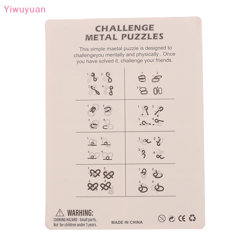 < Yiwuyuan > Bộ 8 Món Đồ Chơi Xếp Hình Tương Tác Giáo Dục Thông Minh Bằng Kim Loại Sáng Tạo Và Thiết Thực Cho Trẻ Em Và Người Lớn Mới