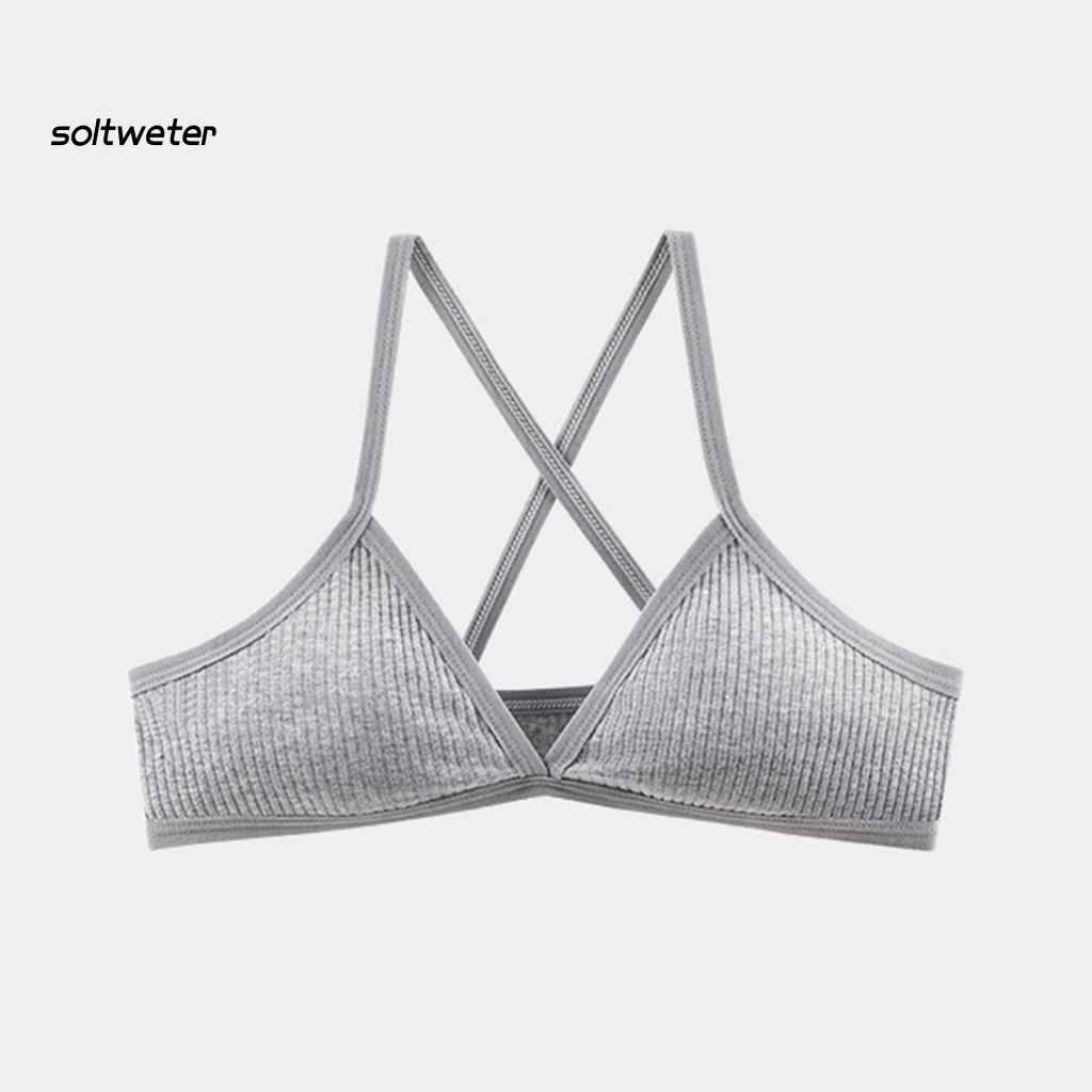 Áo Ngực Thể Thao Màu Trơn Cổ Chữ V Khoét Sâu Gợi Cảm Cho Nữ