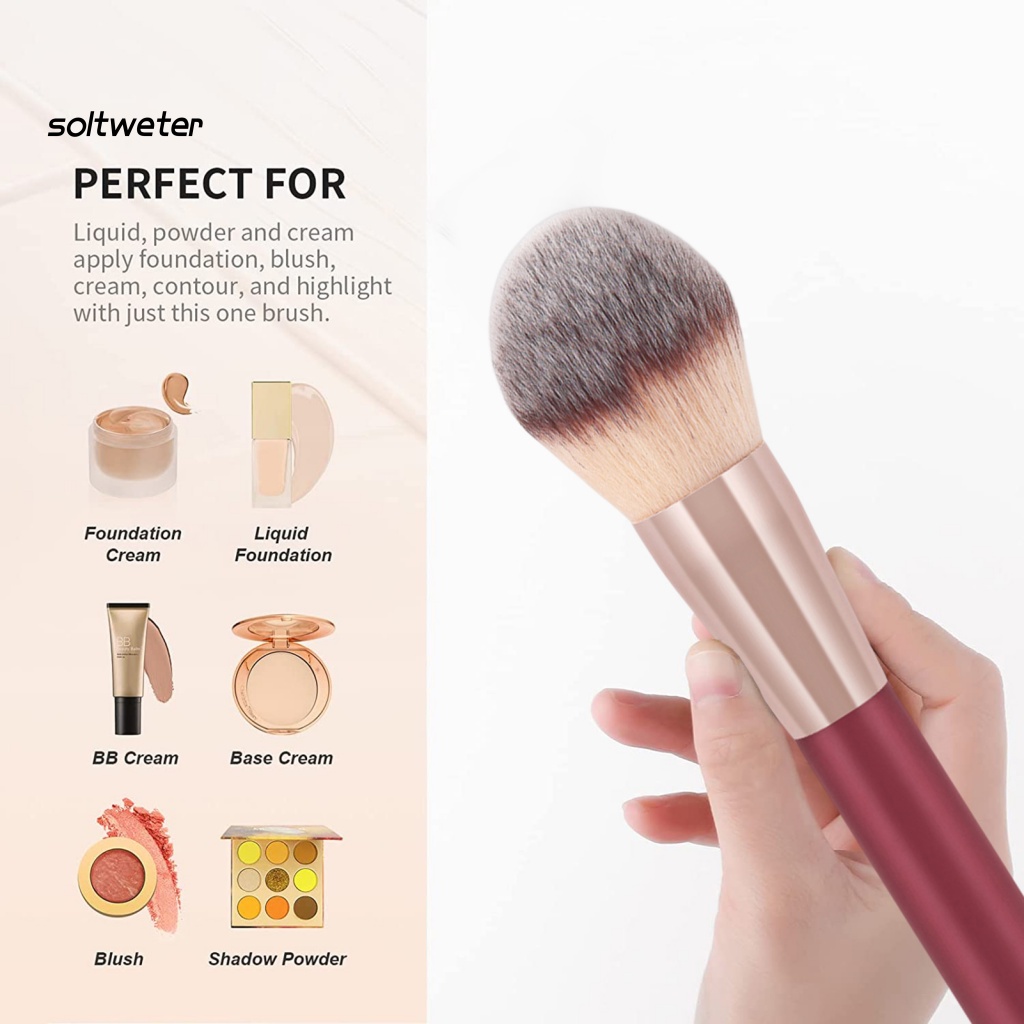 Cọ Trang Điểm Phấn Bắt Sáng Đầu Ống Màu Hạt Dẻ Cỡ Lớn Thoải Mái Dễ Vệ Sinh