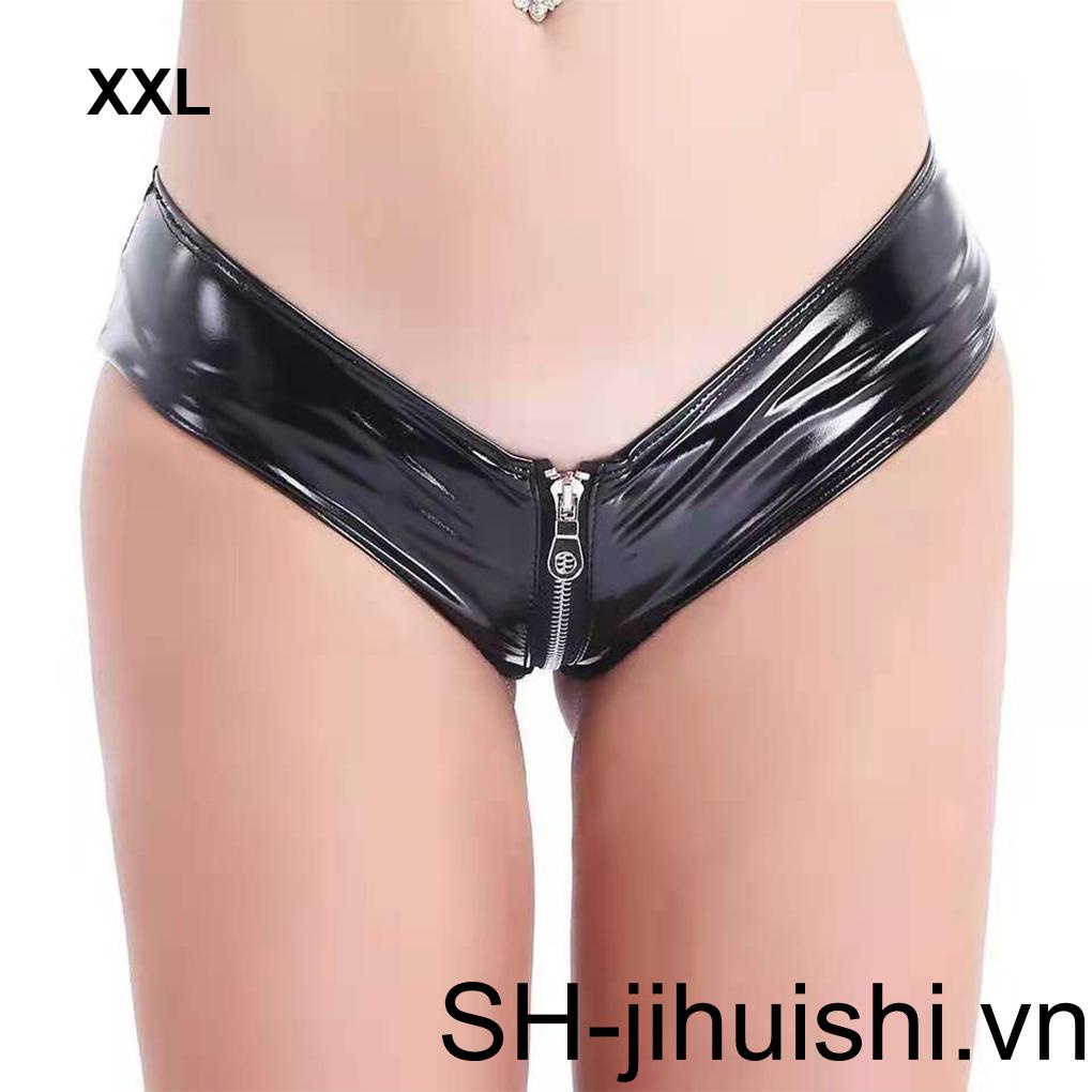Quần Lót Nữ Có Khóa Kéo Màu Đen / S Quyến Rũ