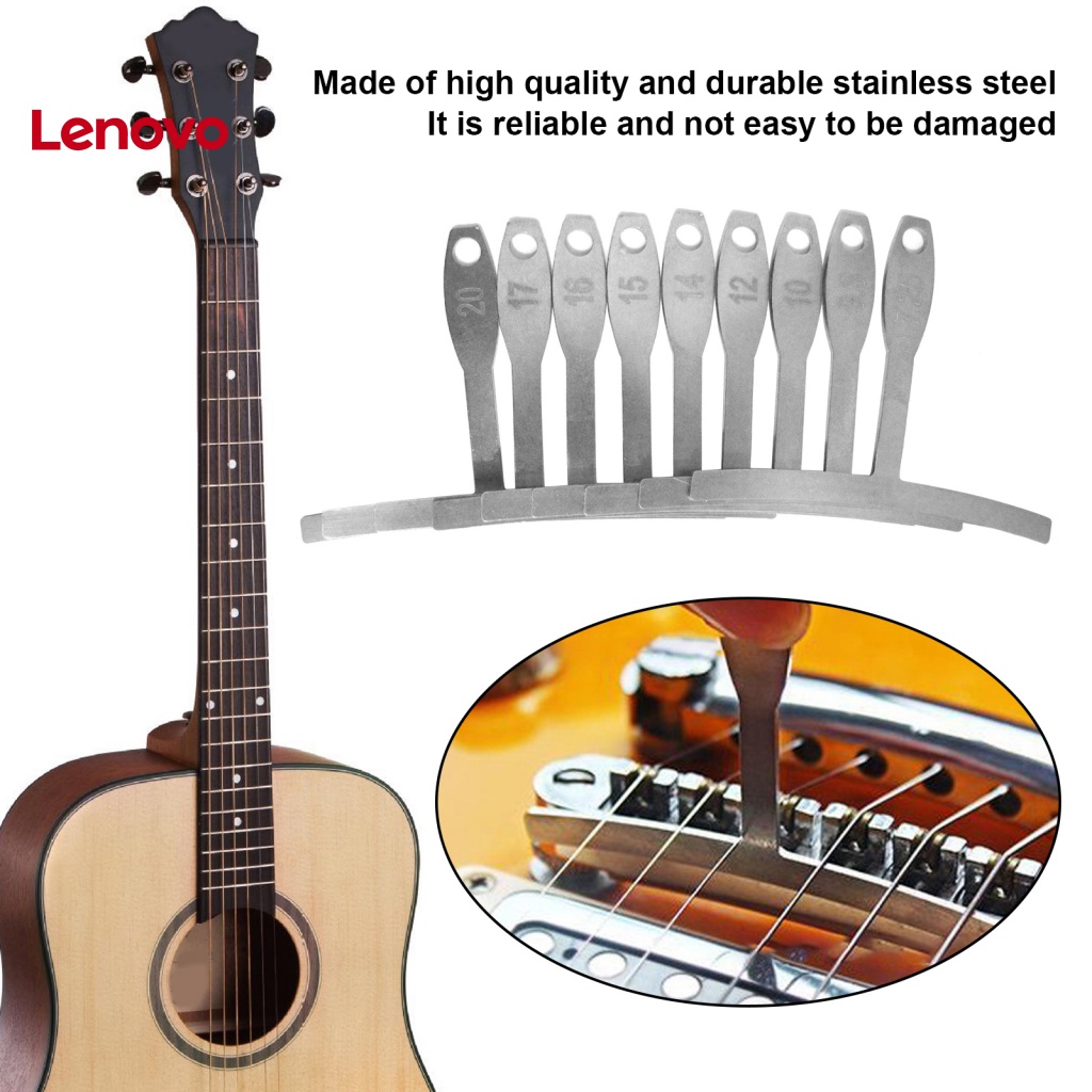 Bộ 9 Thước Đo Dây Đàn Guitar Điện Hình Chữ T Bằng Thép Không Gỉ Siêu Mỏng