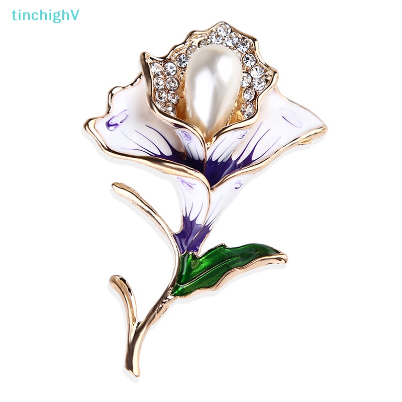 [TinchighV] Ghim Cài Áo Bằng Hợp Kim Hình Hoa Hồng Đính Kim Cương Giả Màu Vàng Hồng Phụ Kiện Làm Quà Sinh Nhật [Mới