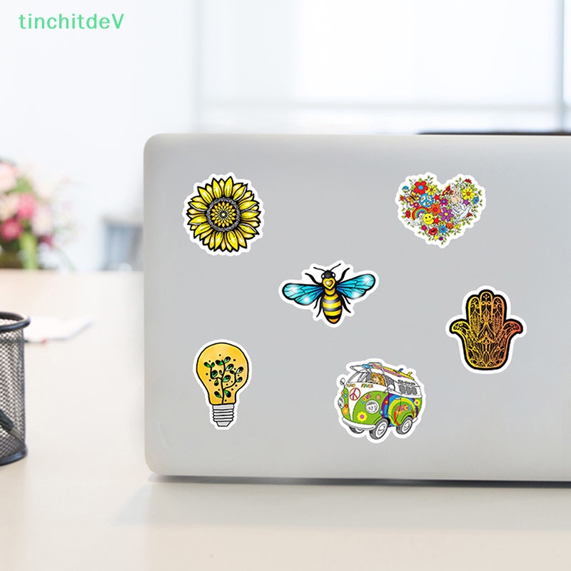 Bộ 50 Miếng Dán Hoạt Hình Trang Trí Vali Ván Trượt Laptop Hành Lý DIY