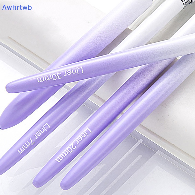 Cọ Vẽ Trang Trí Móng Tay 7 / 15 / 20 / 25 / 30mm Cán Kim Loại Mới