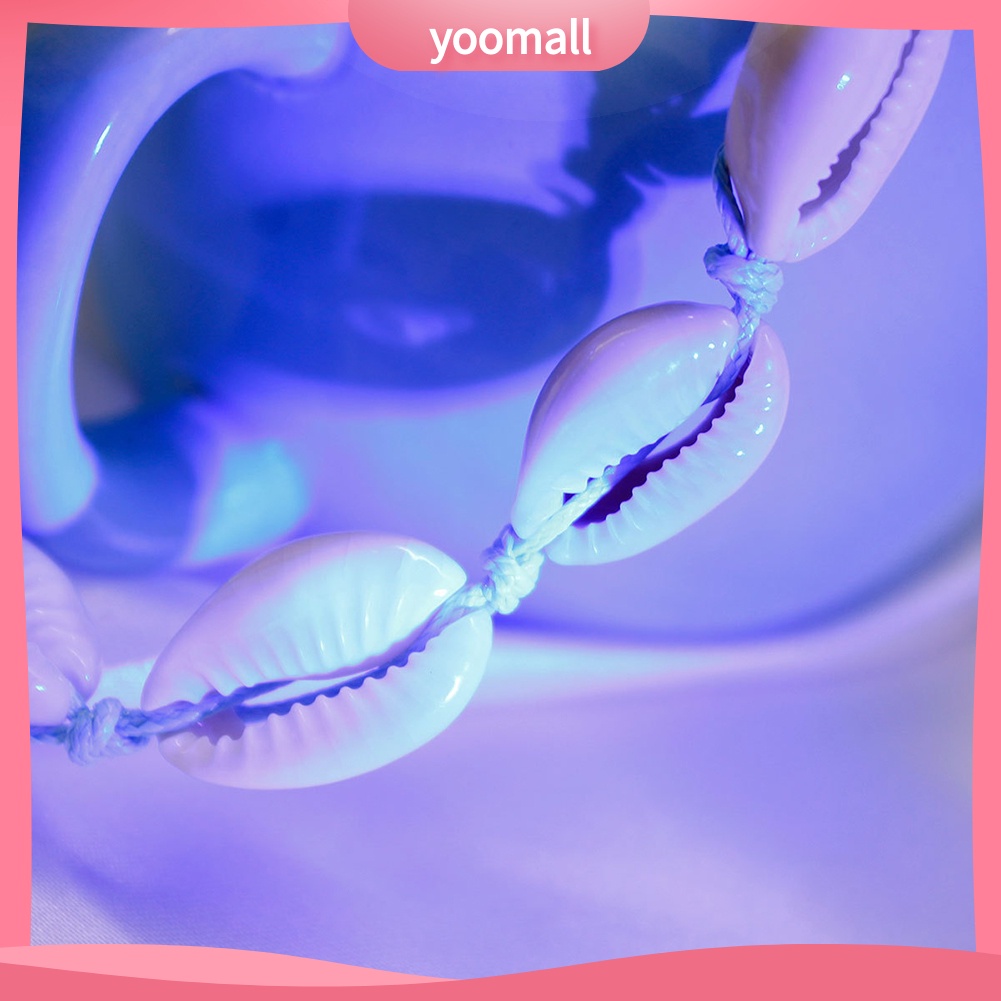 Lắc Chân Bện Dây Đính Vỏ Sò Thủ Công Thời Trang Đi Biển Cho Nữ