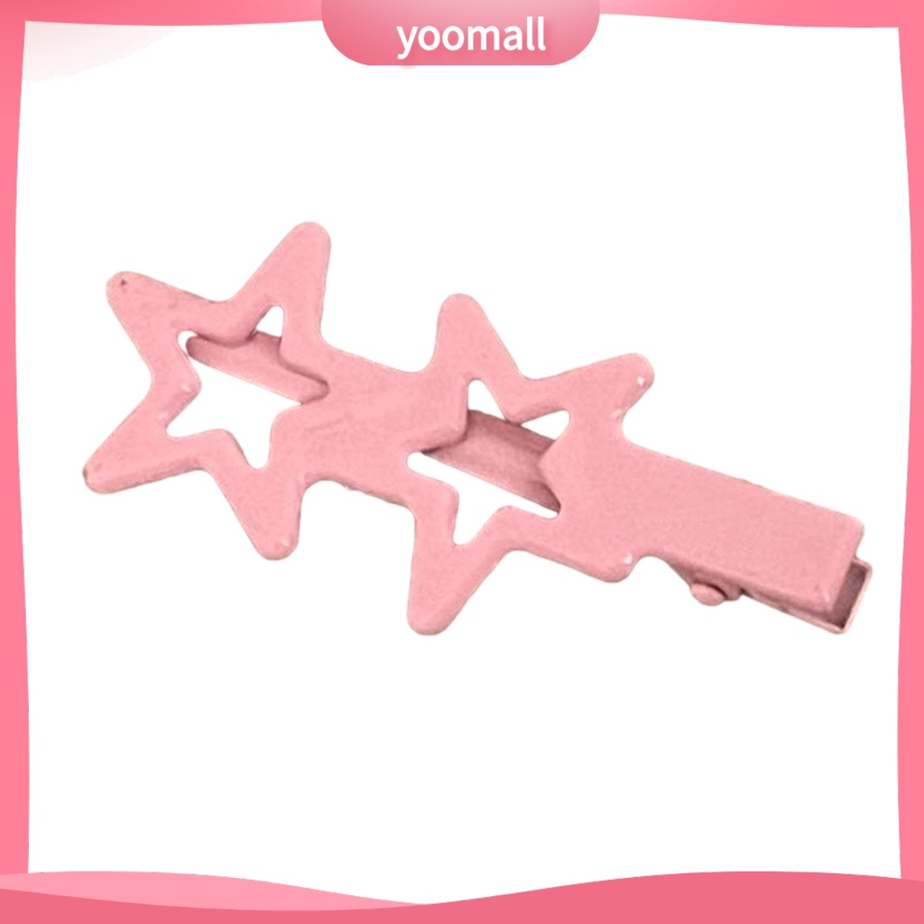 Kẹp Tóc Rỗng Siêu Nhẹ Không Trượt Hình Ngôi Sao Màu Sắc Tươi Sáng Cho Nữ