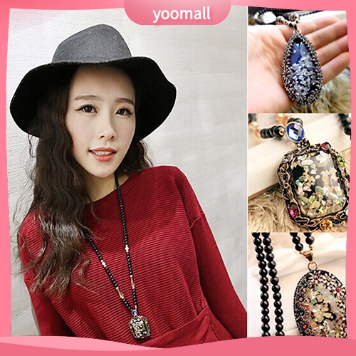 Vòng cổ Mặt Hình Vỏ Sò Đính Đá Opal Nhân Tạo Nhiều Màu