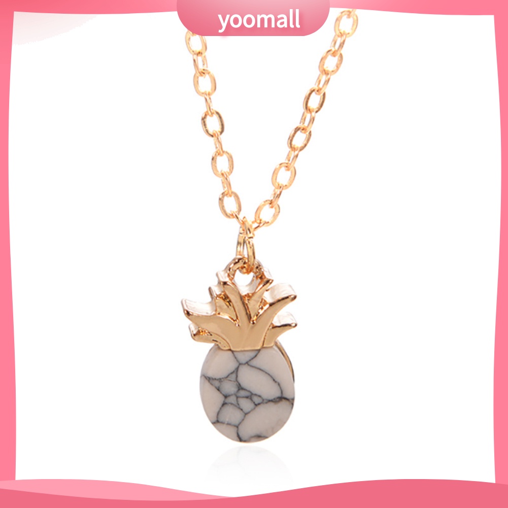 Vòng cổ Hợp Kim Mặt Quả Dứa Đính Đá Dễ Thương