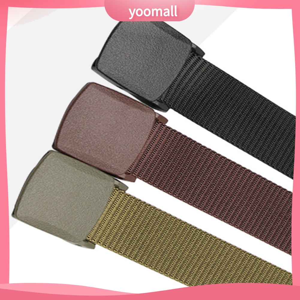 Thắt Lưng Màu Trơn Khóa Cài Điều Chỉnh Được Thời Trang Cho Nam