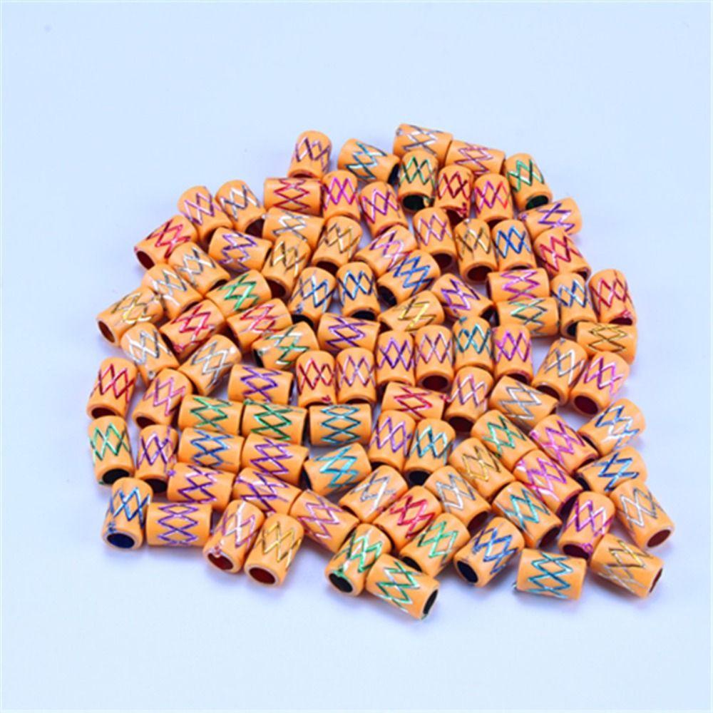 ANEMONE Bộ 30 Hạt Xỏ Lỗ To Bằng Nhựa Nhiều Màu Sắc Làm Phụ Kiện Tóc DIY Cho Nữ / Bé Gái / Trẻ Em