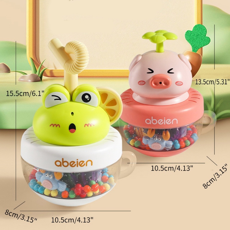 Đồ Chơi Lật Đật Hình Ếch / Heo Hoạt Hình Cho Bé Chơi Khi Tắm 2 Công Dụng