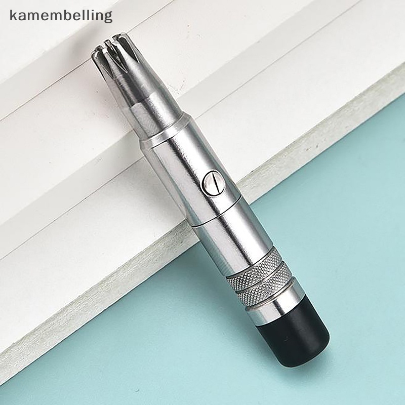 Kamembelling Dụng Cụ Tỉa Lông Mũi / Tai / Lông Mũi Bằng Thép Không Gỉ Có Thể Rửa Sạch Cho Nam