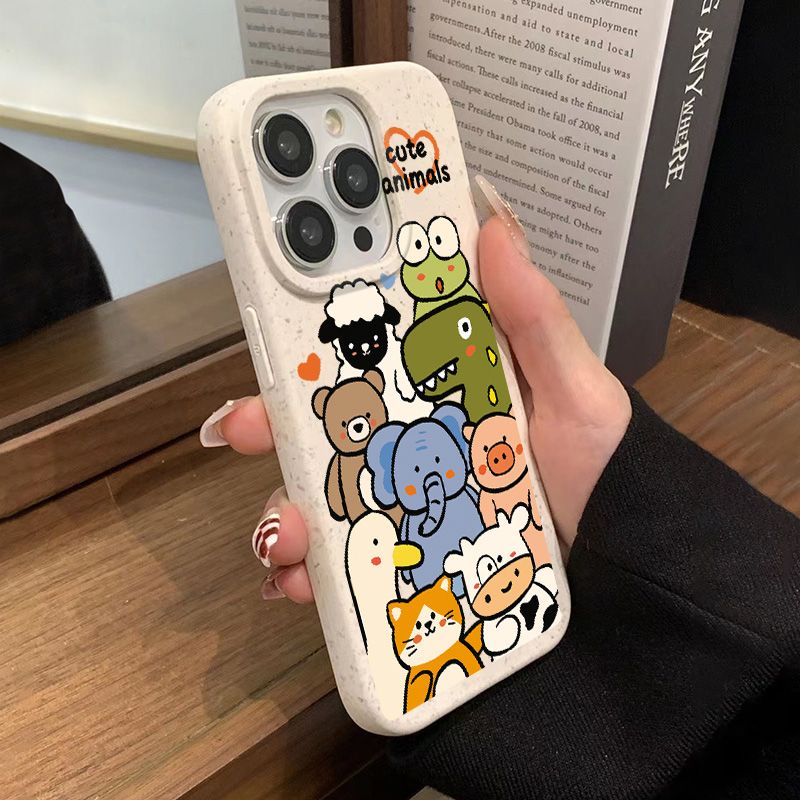 Ốp Điện Thoại Mềm Chống Sốc In Hình Sở Thú Đơn Giản Cho Iphone 7 14Promax 8Plus 12 13 11 P5ON