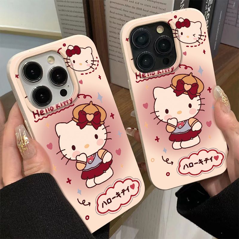 Ốp Điện Thoại Dẻo Họa Tiết Hoạt Hình Mèo Hello Kitty Dễ Thương Chống Sốc Cho Iphone7Iphone12 13 max 14pro8plus 11