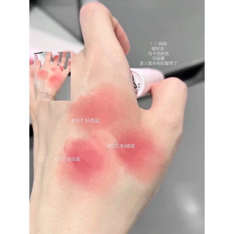 Son Môi Hyntoor Màu Đen Macaron Thiết Kế Vỏ Son Hình Thỏ Xinh Xắn