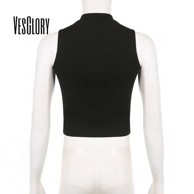 Áo Tank Top Sát Nách Cổ Cao In Họa Tiết Bàn Tay Màu Tương Phản Thời Trang 2023 Cho Nữ