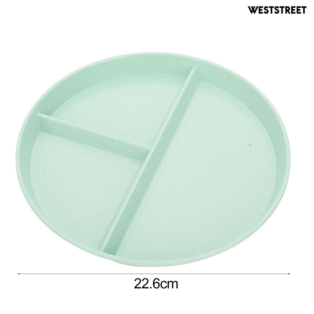 Đĩa Đựng Thức Ăn Chia Ba Ngăn Giảm Cân Không Vỡ Dành Cho Trẻ Em